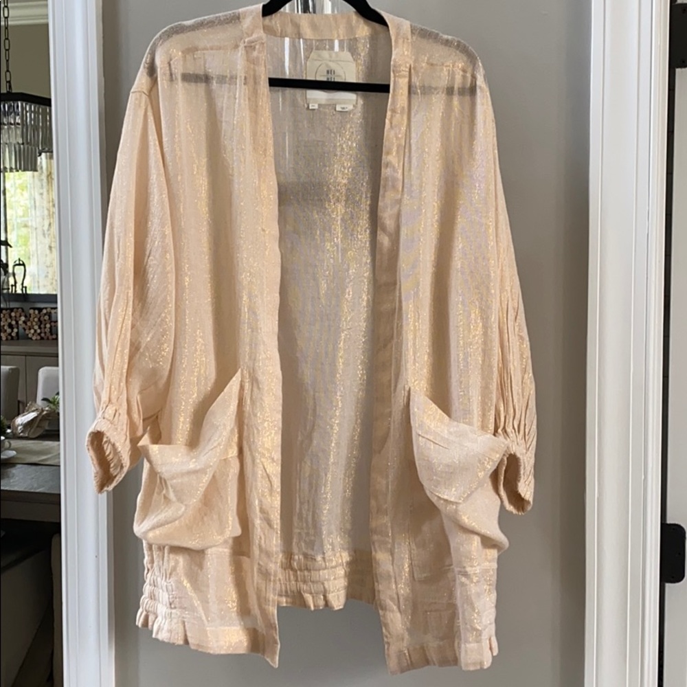 EUC Like New Anthropologie Shimmer Cardigan